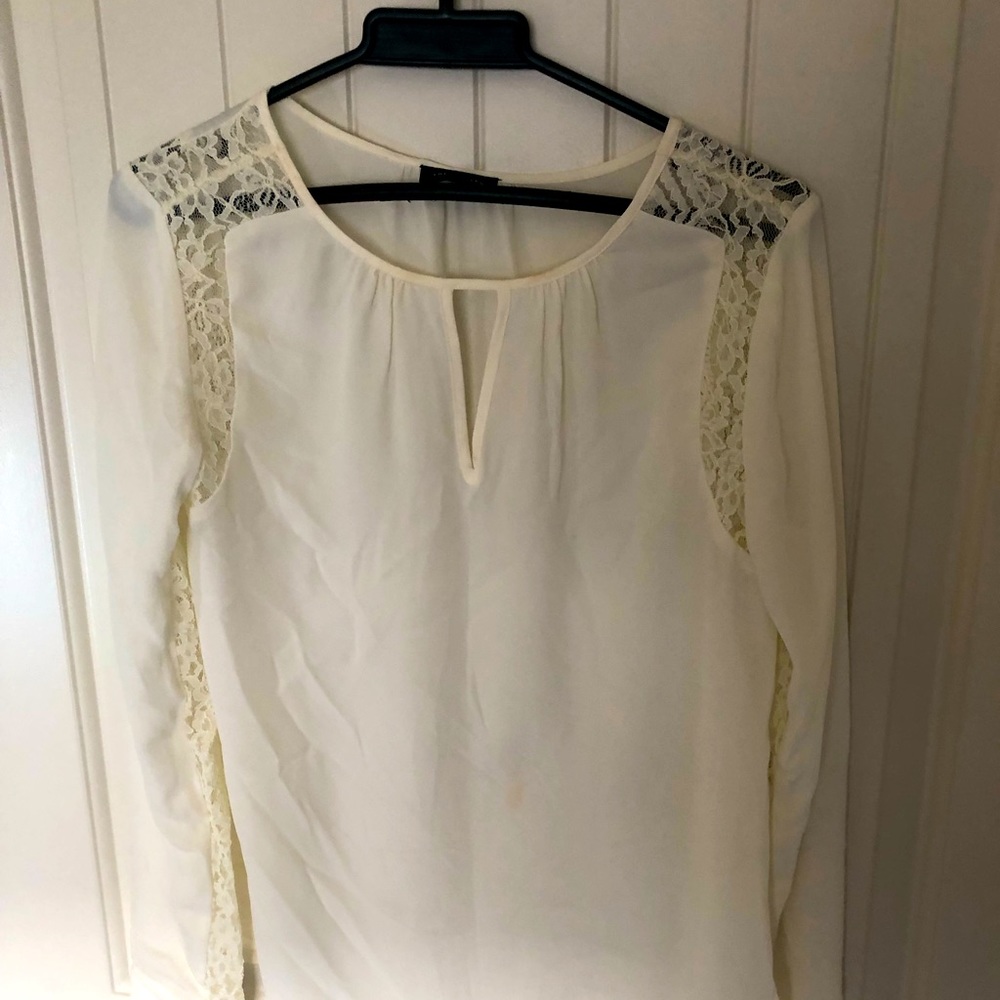 White Lace long sleeve Medium blouse from the Limited